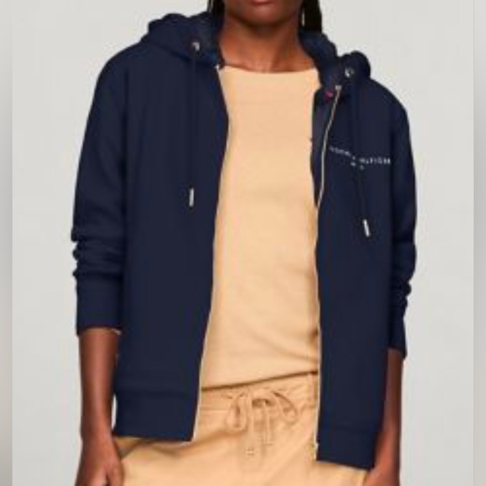 Tommy Hilfiger Dark Navy Faux Fur Lined Hoodie. NWOT!
